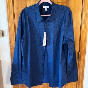 Calvin Klein XL Men's Navy Button Down Shirtless
